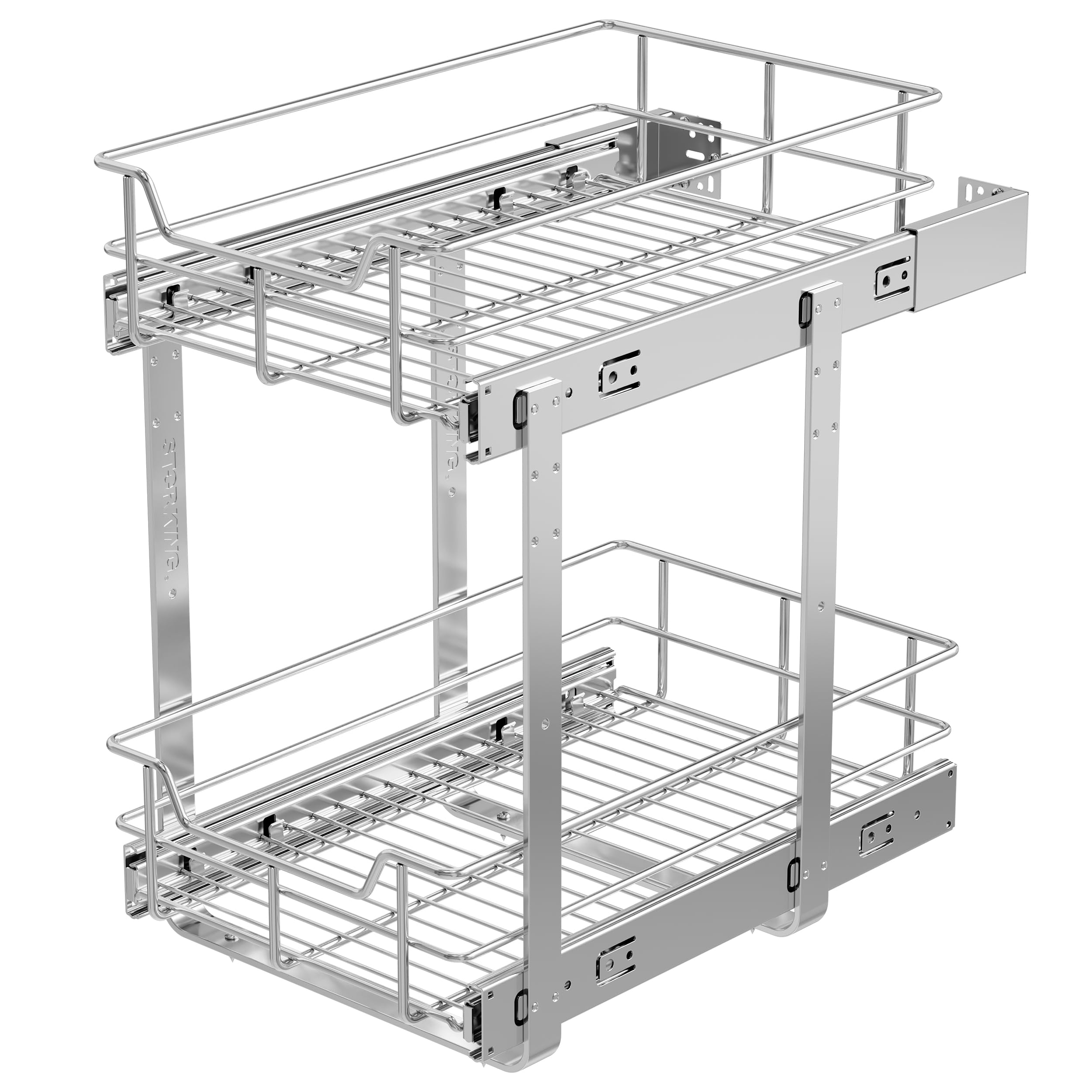 Heavy Duty Pull Out Cabinet Organizer with Chrome Plated Slide Out Drawer