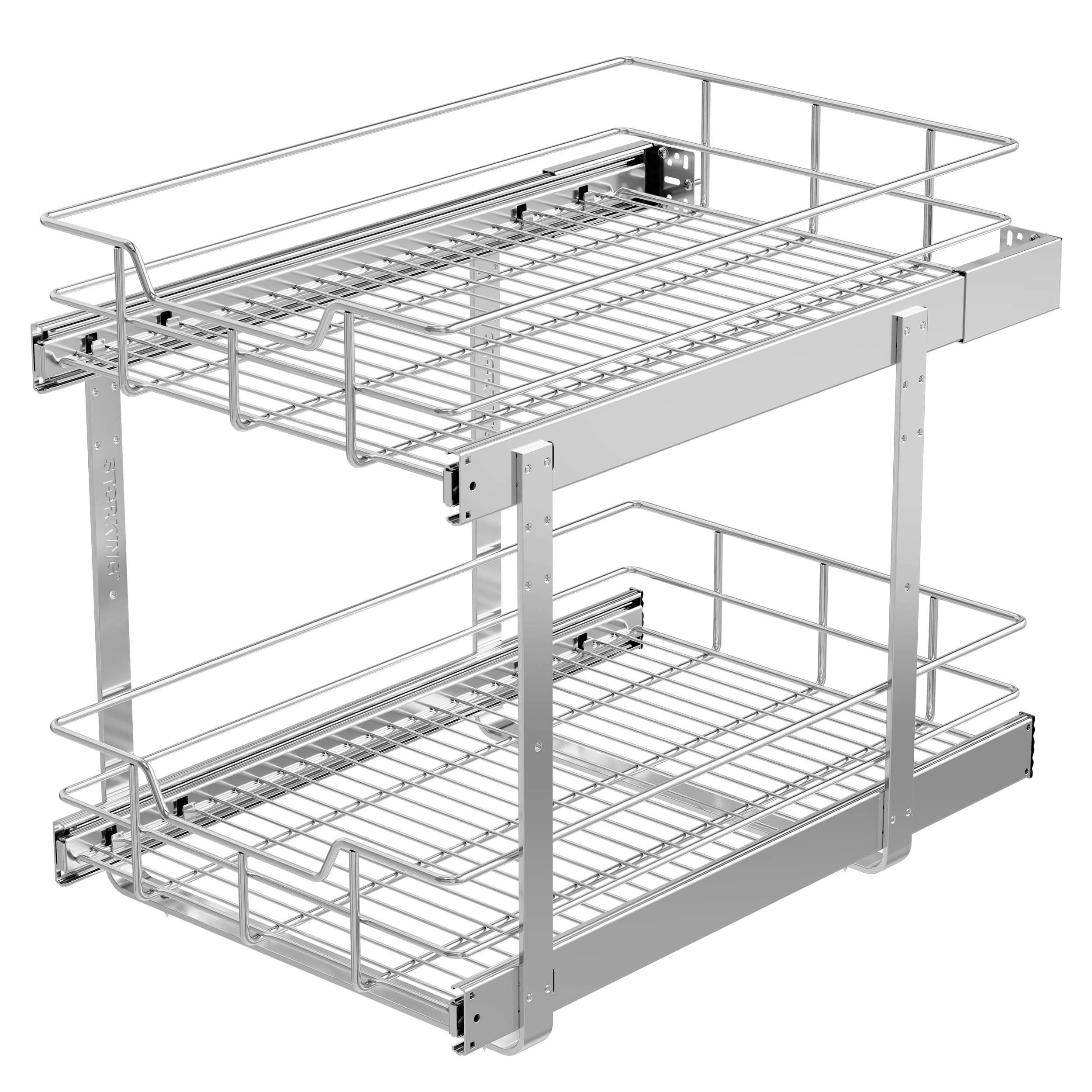 Heavy Duty Pull Out Cabinet Organizer with Chrome Plated Slide Out Drawer