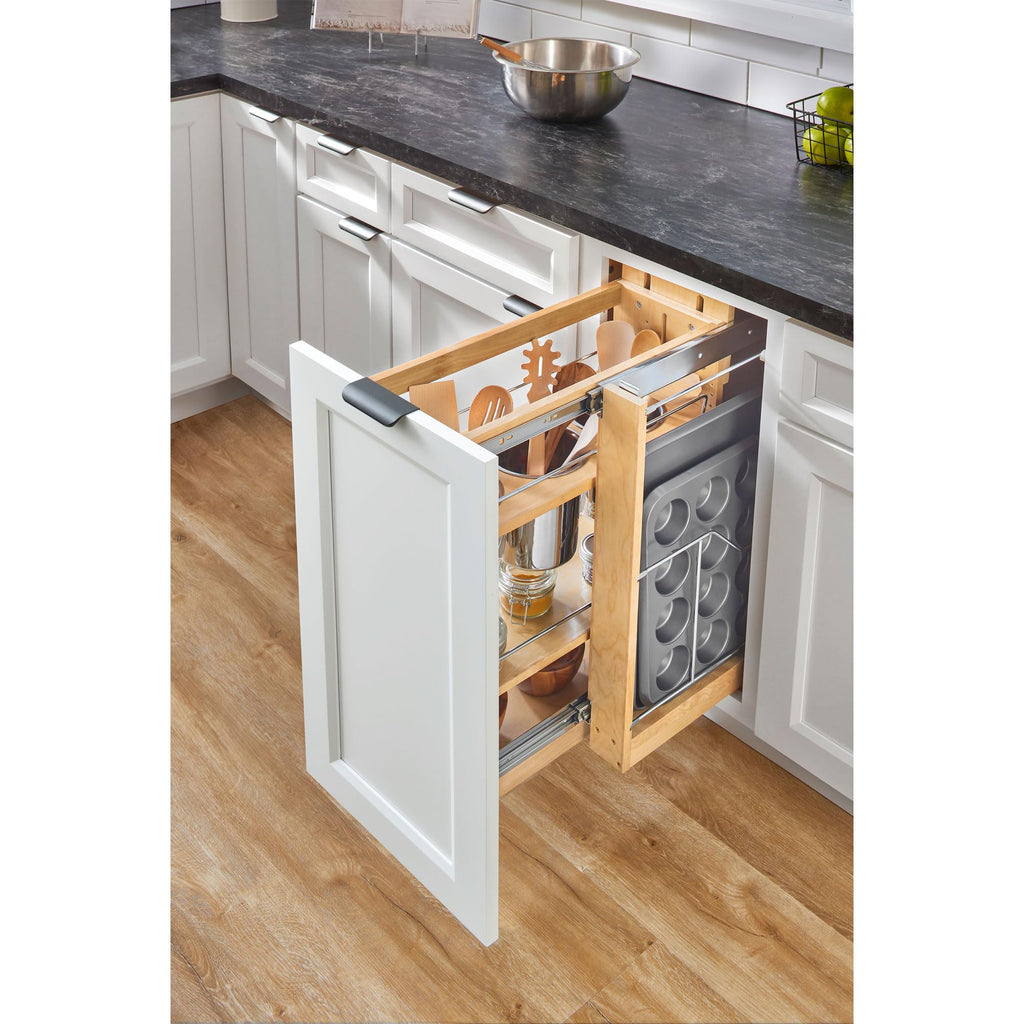 5 Inch Base Cabinet Organizer with Three Storage Bins
