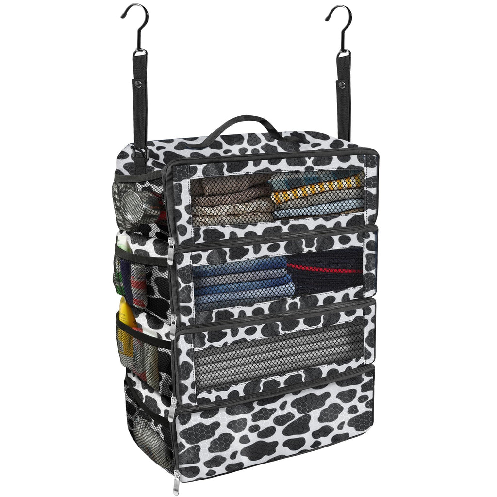 Collapsible Hanging Suitcase Organizer with Portable Travel Shelves