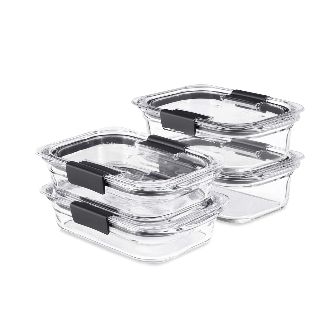 Nine Piece Leakproof Glass Food Storage Container Set in Assorted Sizes