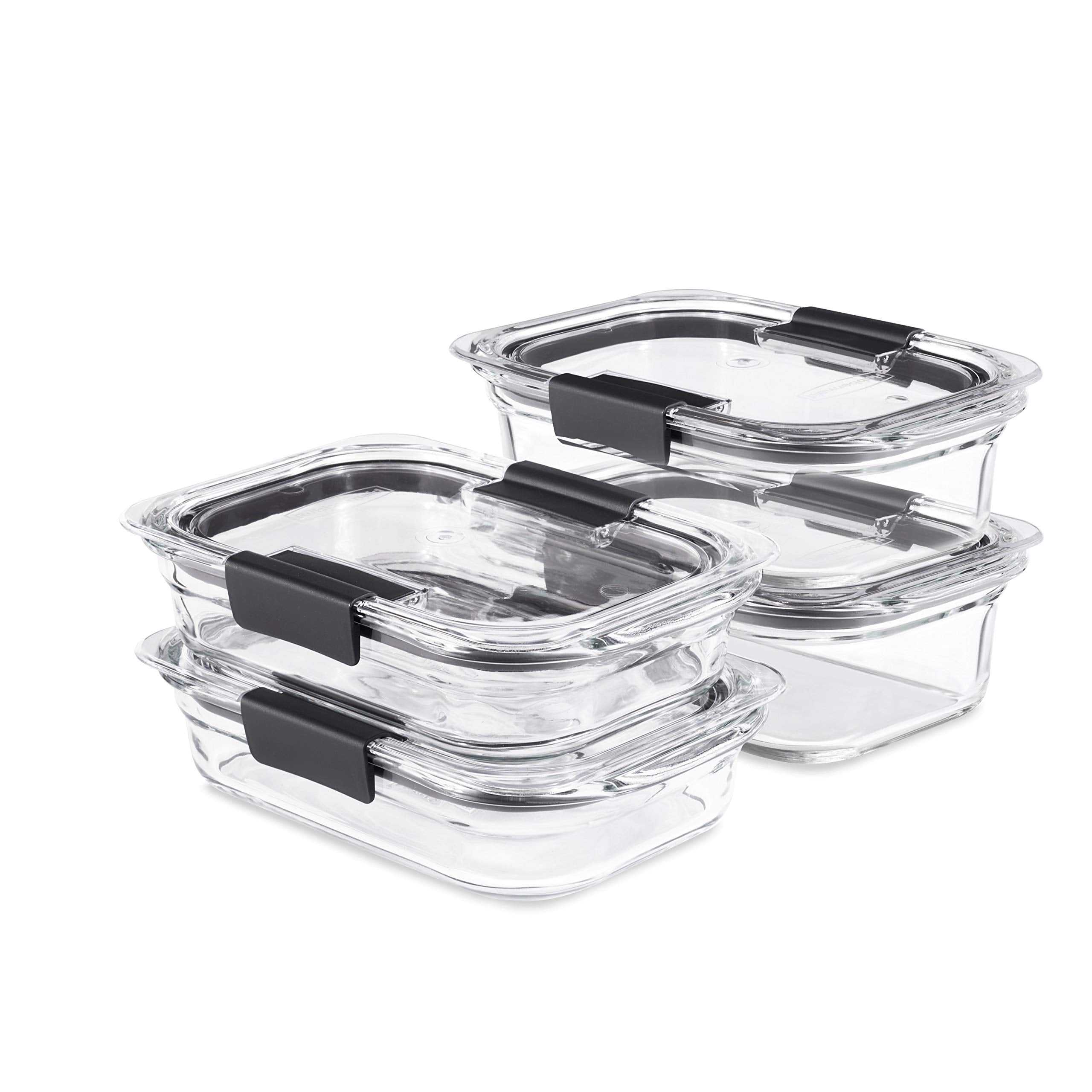 Nine Piece Leakproof Glass Food Storage Container Set in Assorted Sizes