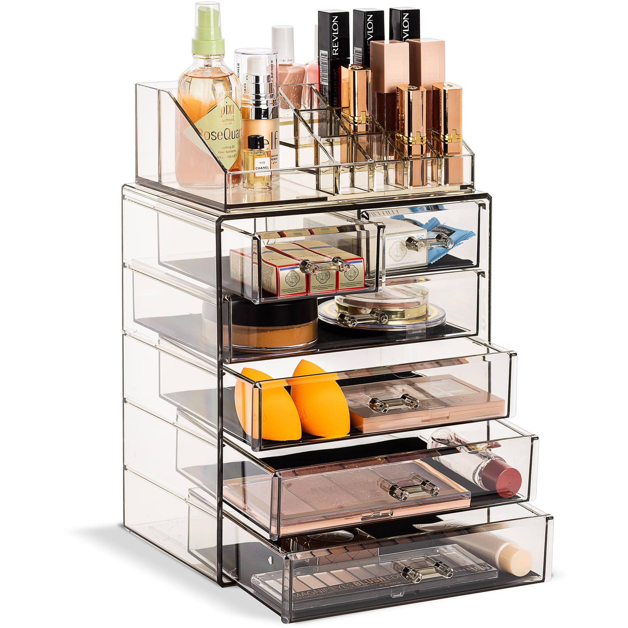 Spacious Acrylic Makeup Jewelry and Cosmetics Storage Case