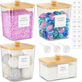 Four Pack Clear Laundry Pod and Detergent Storage Containers