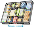 Expandable Desk Drawer Organizer with Ten Adjustable Compartments