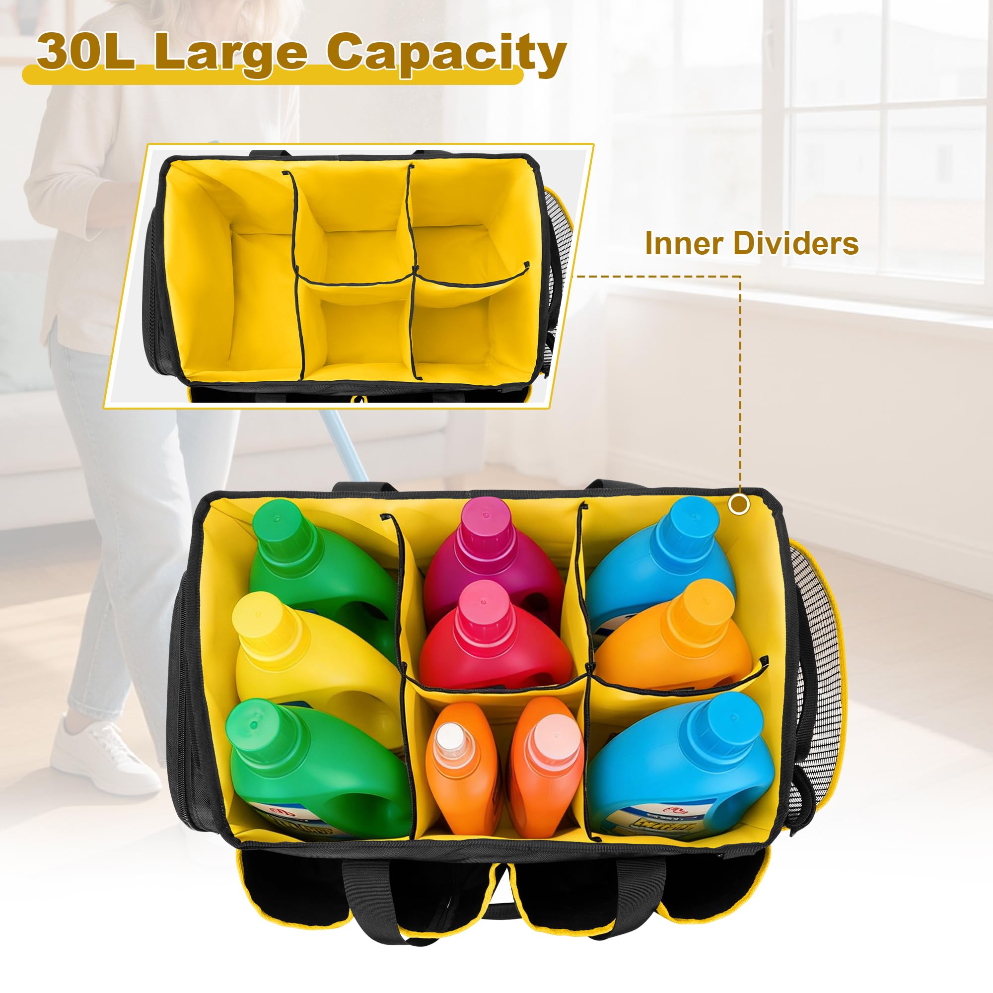 Extra Large Cleaning Caddy Organizer with Handle