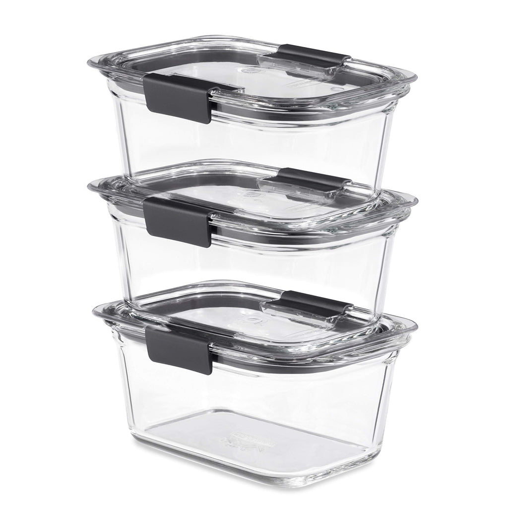 Nine Piece Leakproof Glass Food Storage Container Set in Assorted Sizes