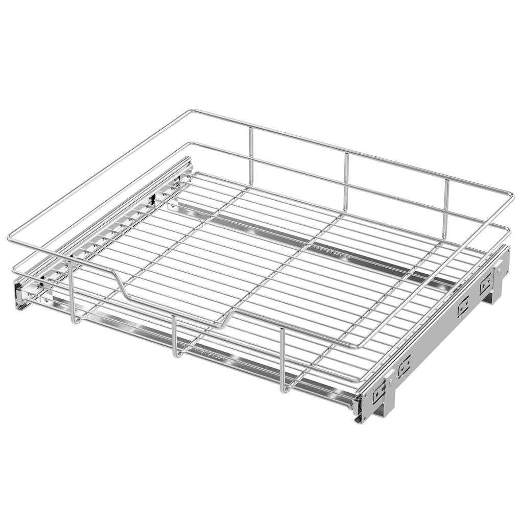 Heavy Duty Pull Out Cabinet Organizer with Chrome Plated Slide Out Drawer