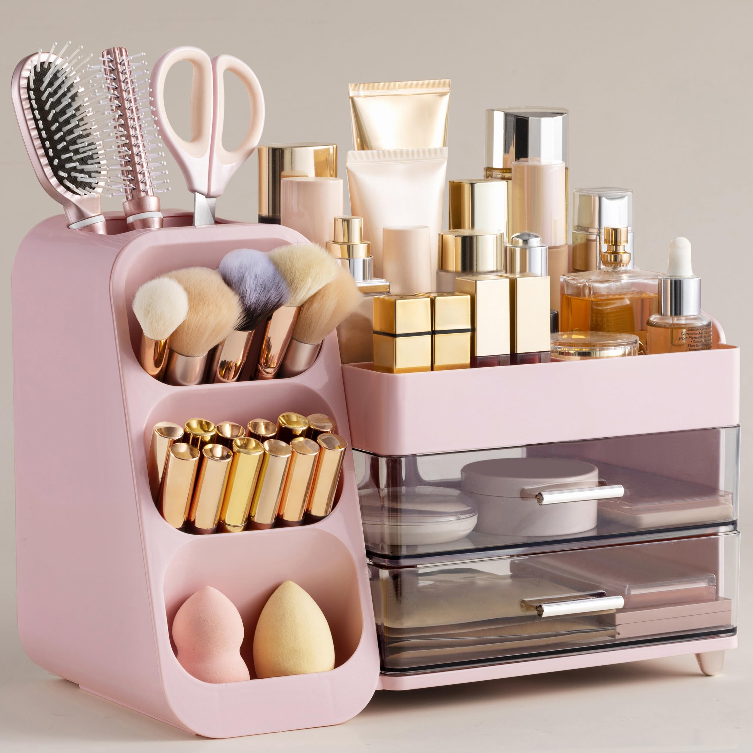 Vanity Makeup Organizer with Brush Holder