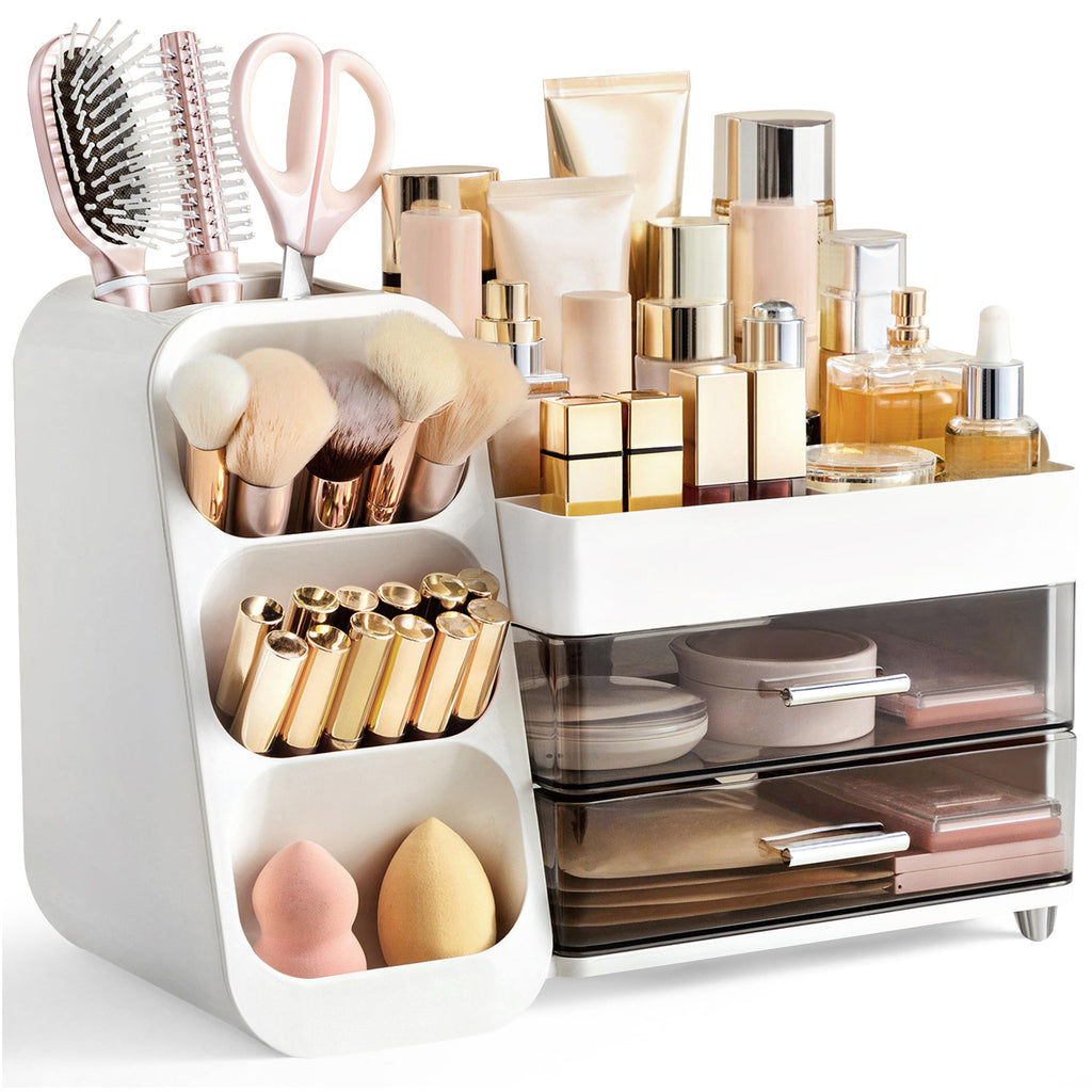 Vanity Makeup Organizer with Brush Holder
