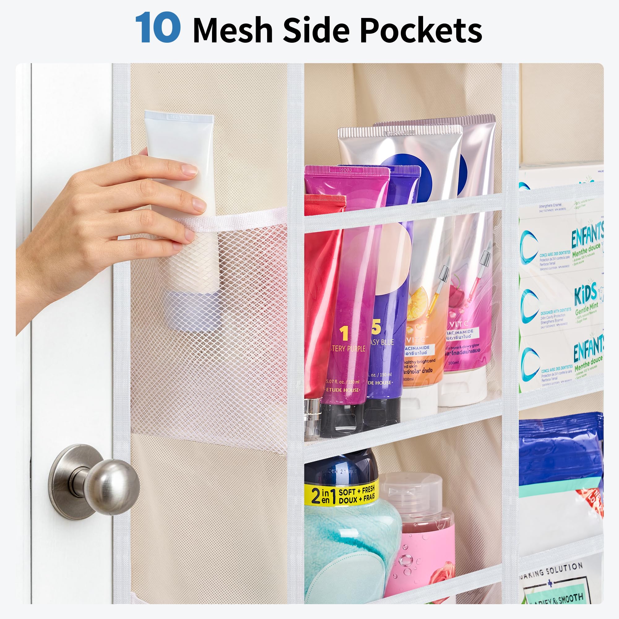 Five Shelf Over Door Hanging Organizer with Large Storage Pockets