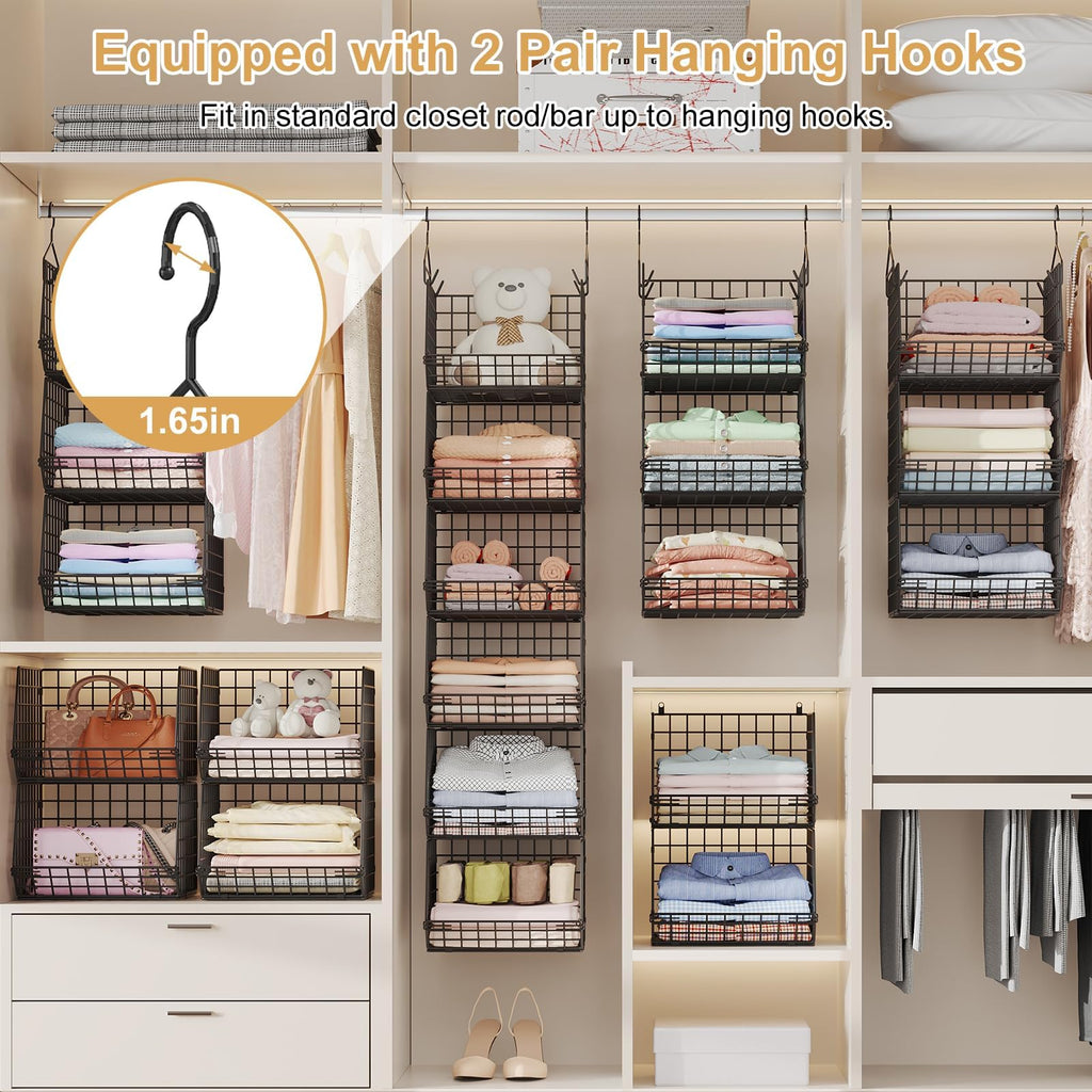 Eight Tier Hanging Closet Organizer with Wire