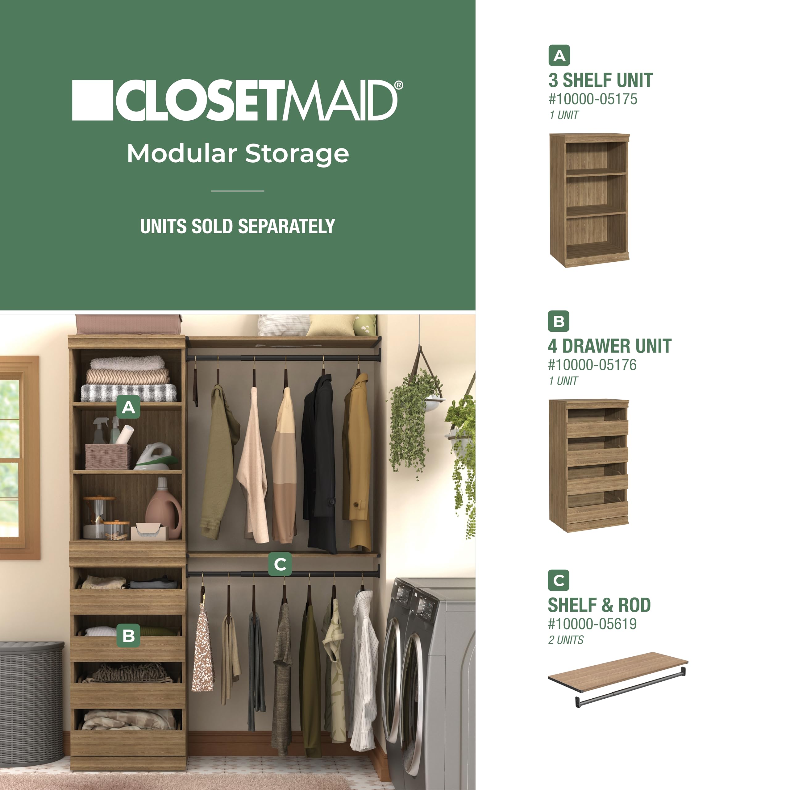 Modular Closet Storage Organizer Unit