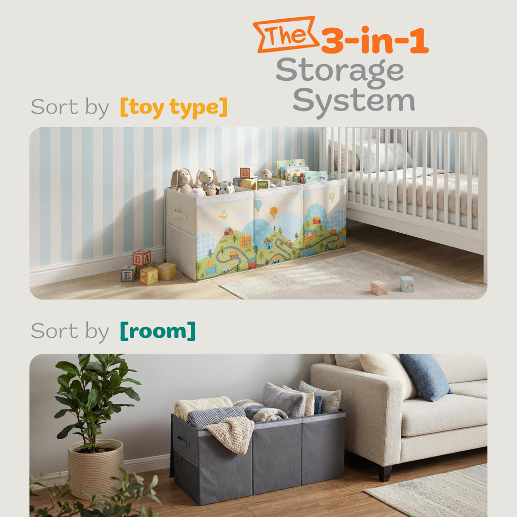 Extra Large Collapsible Toy Storage Box with Lid