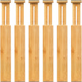 Expandable Bamboo Drawer Dividers for Kitchen Bathroom and Office