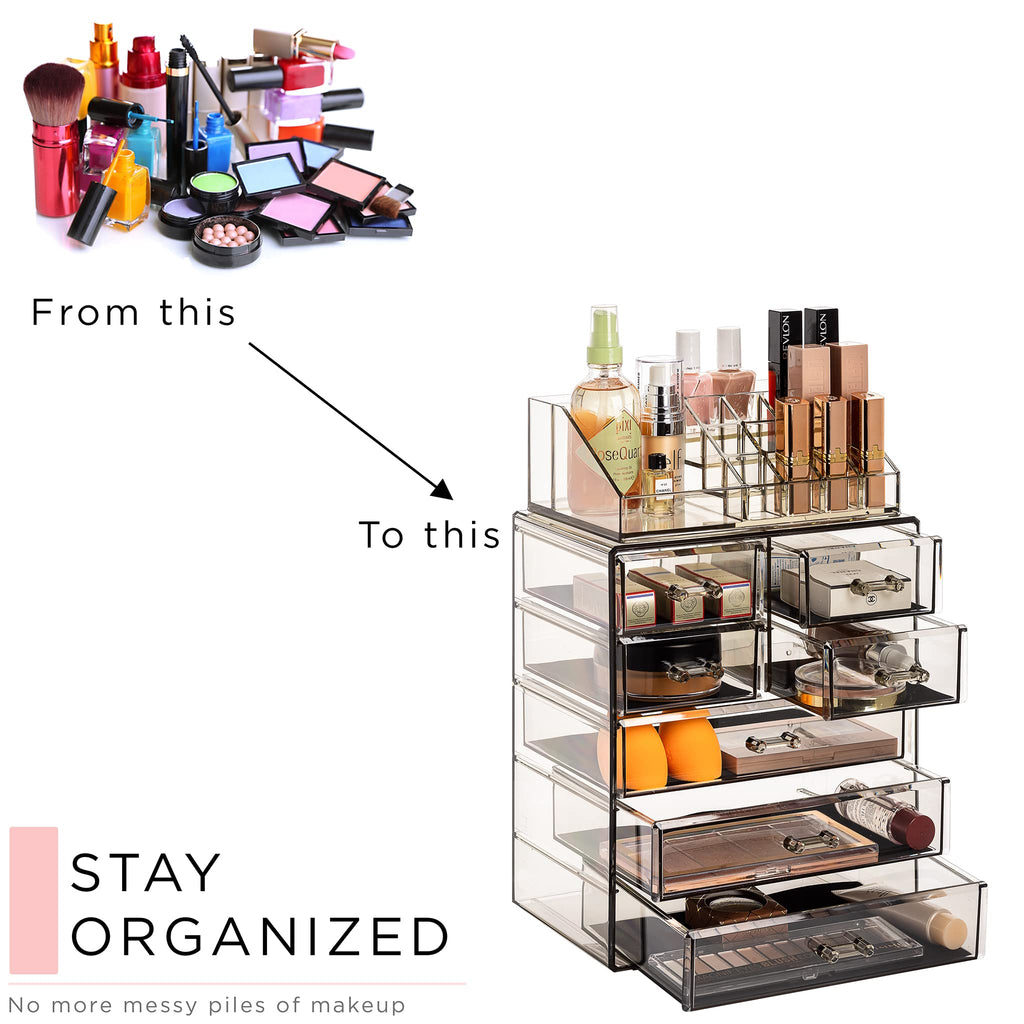 Spacious Acrylic Makeup Jewelry and Cosmetics Storage Case