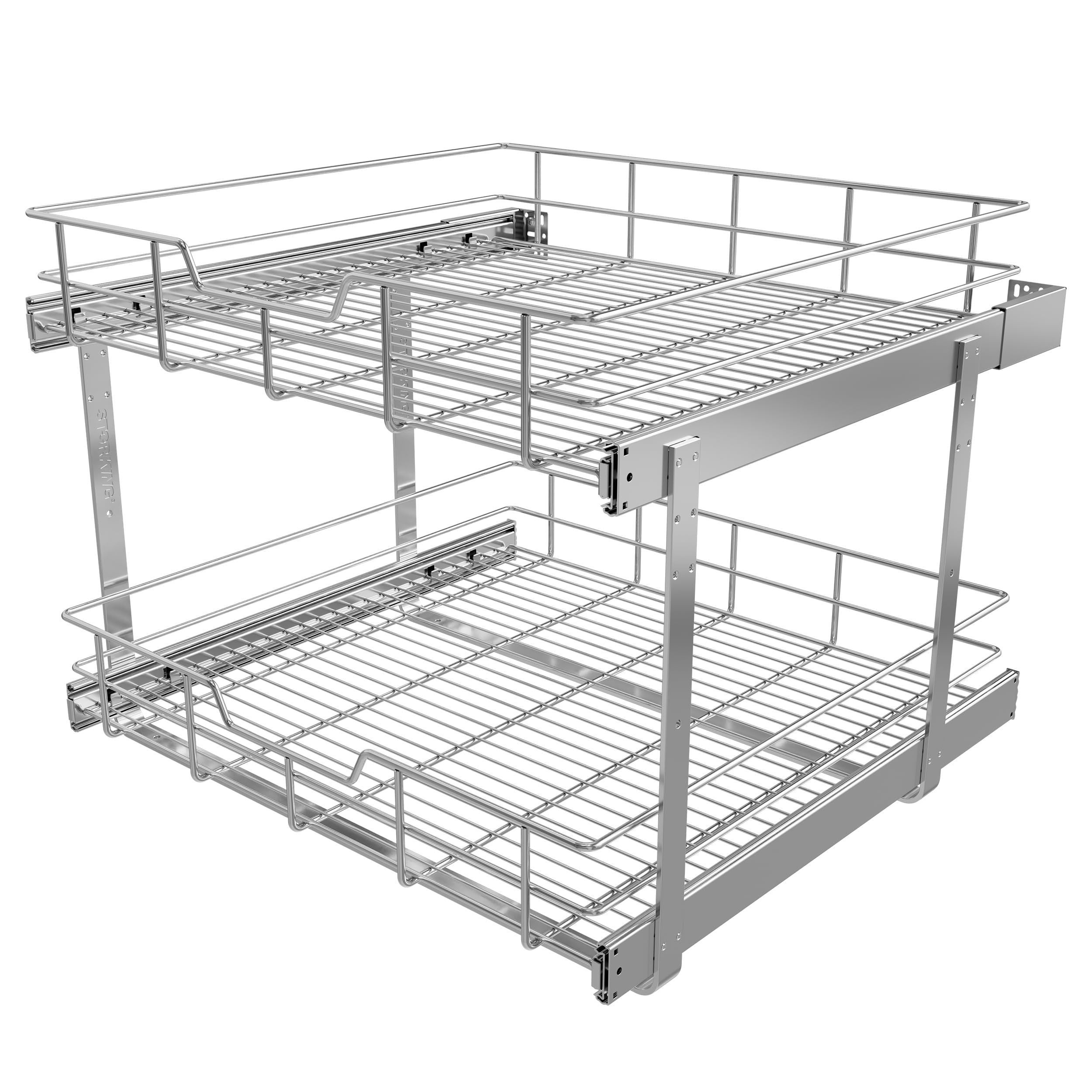 Heavy Duty Pull Out Cabinet Organizer with Chrome Plated Slide Out Drawer