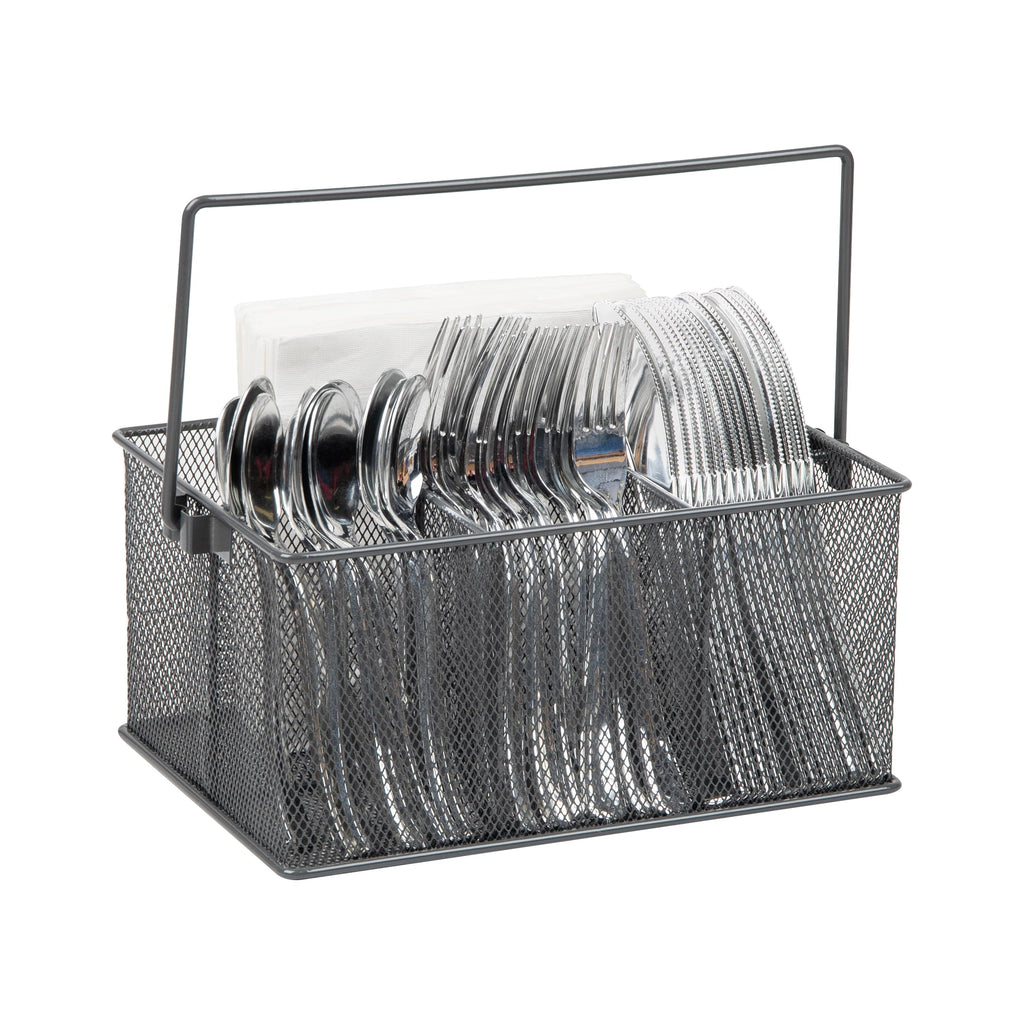 Multipurpose Storage Caddy with Handle for Desk and Cutlery