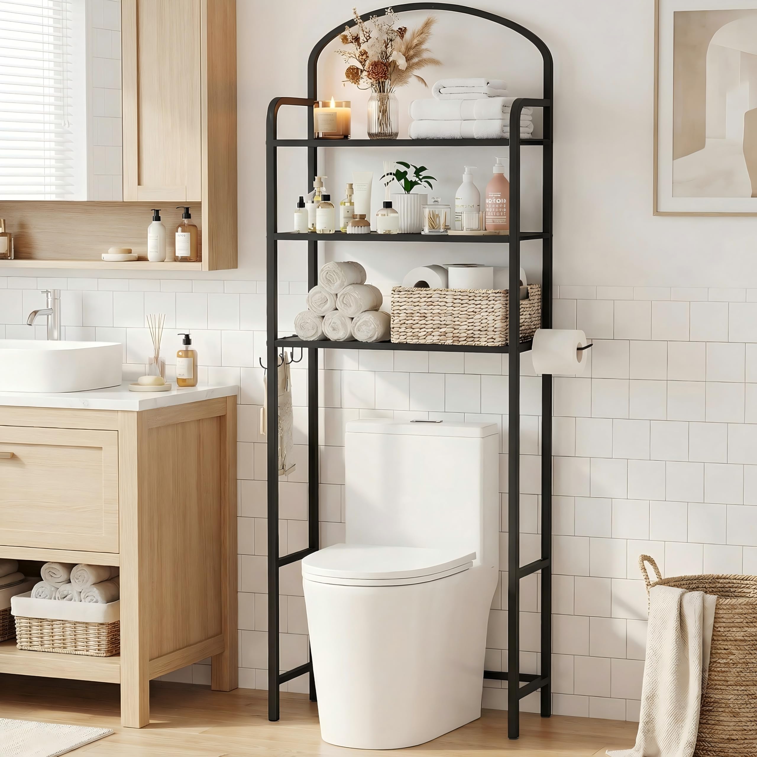 Space Saving Over The Toilet Bathroom Storage Organizer
