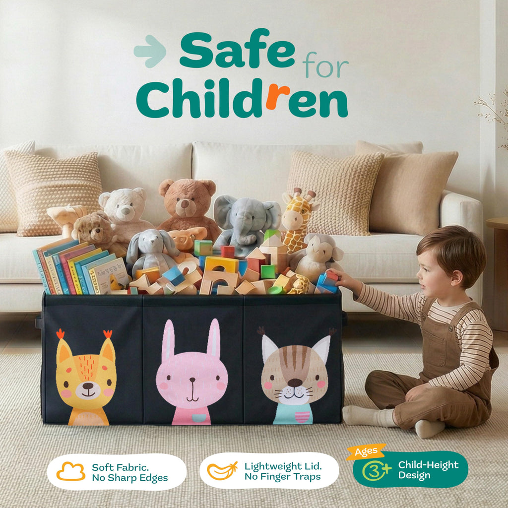 Extra Large Collapsible Toy Storage Box with Lid