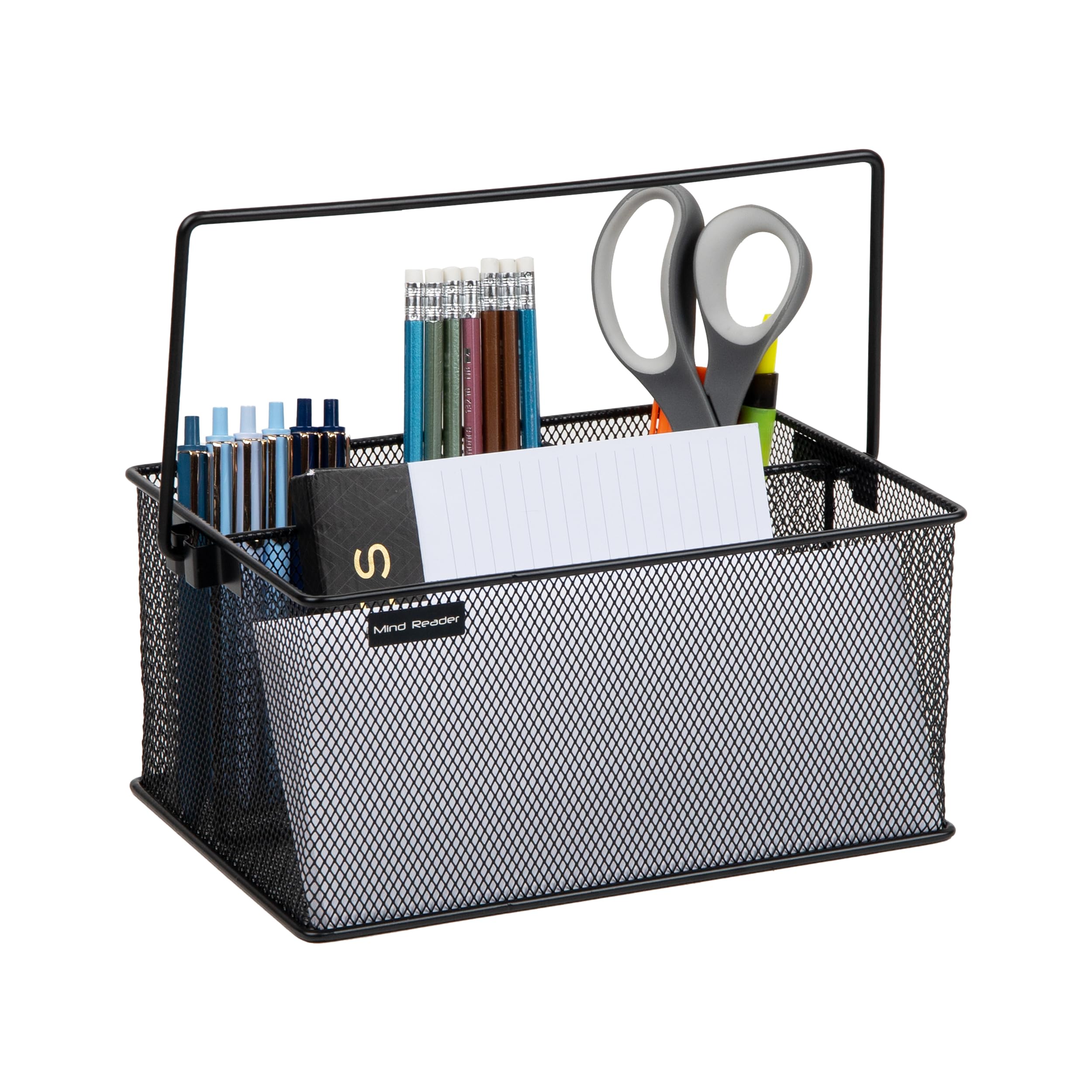 Multipurpose Storage Caddy with Handle for Desk and Cutlery