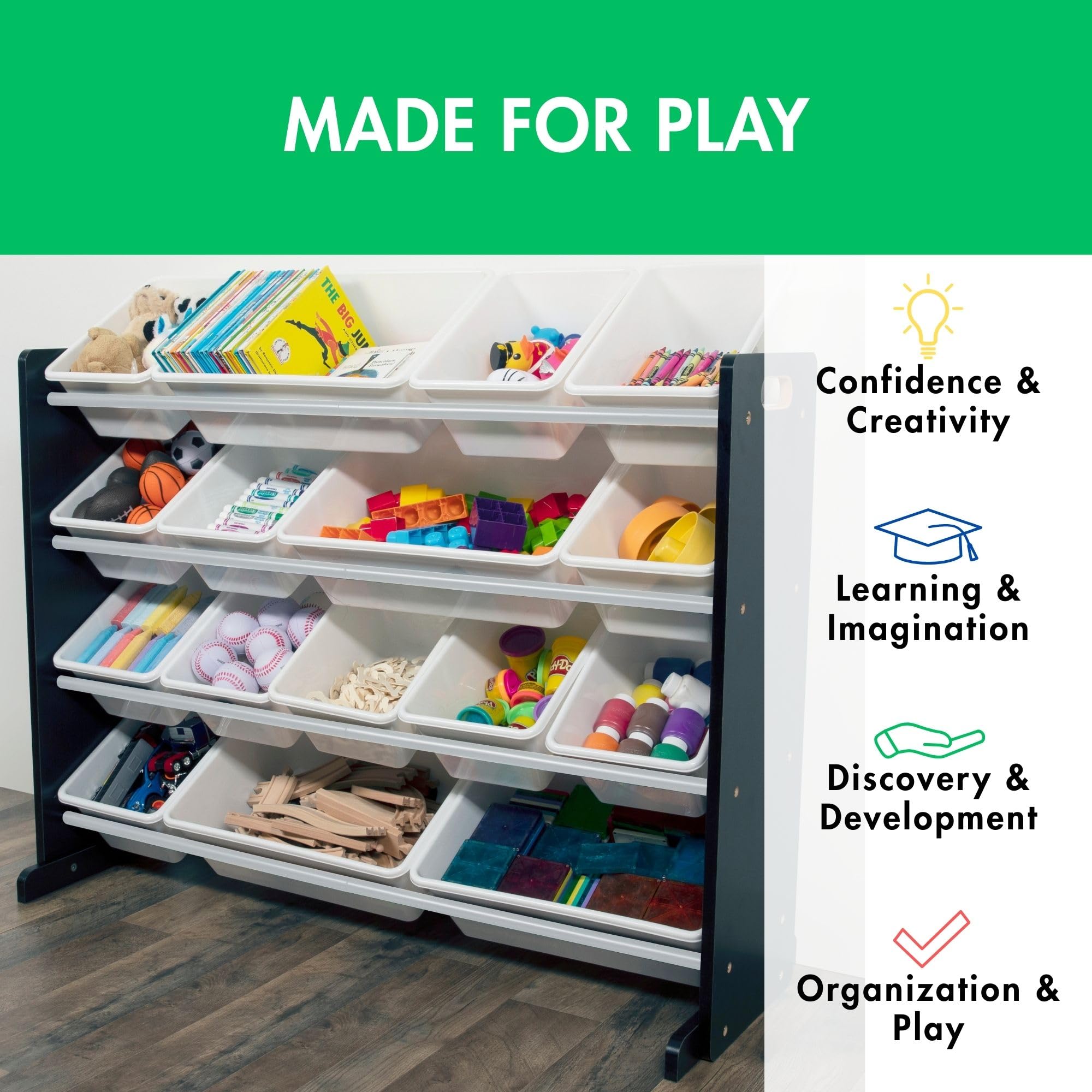 Extra Large Toy Organizer with Sixteen Storage Bins