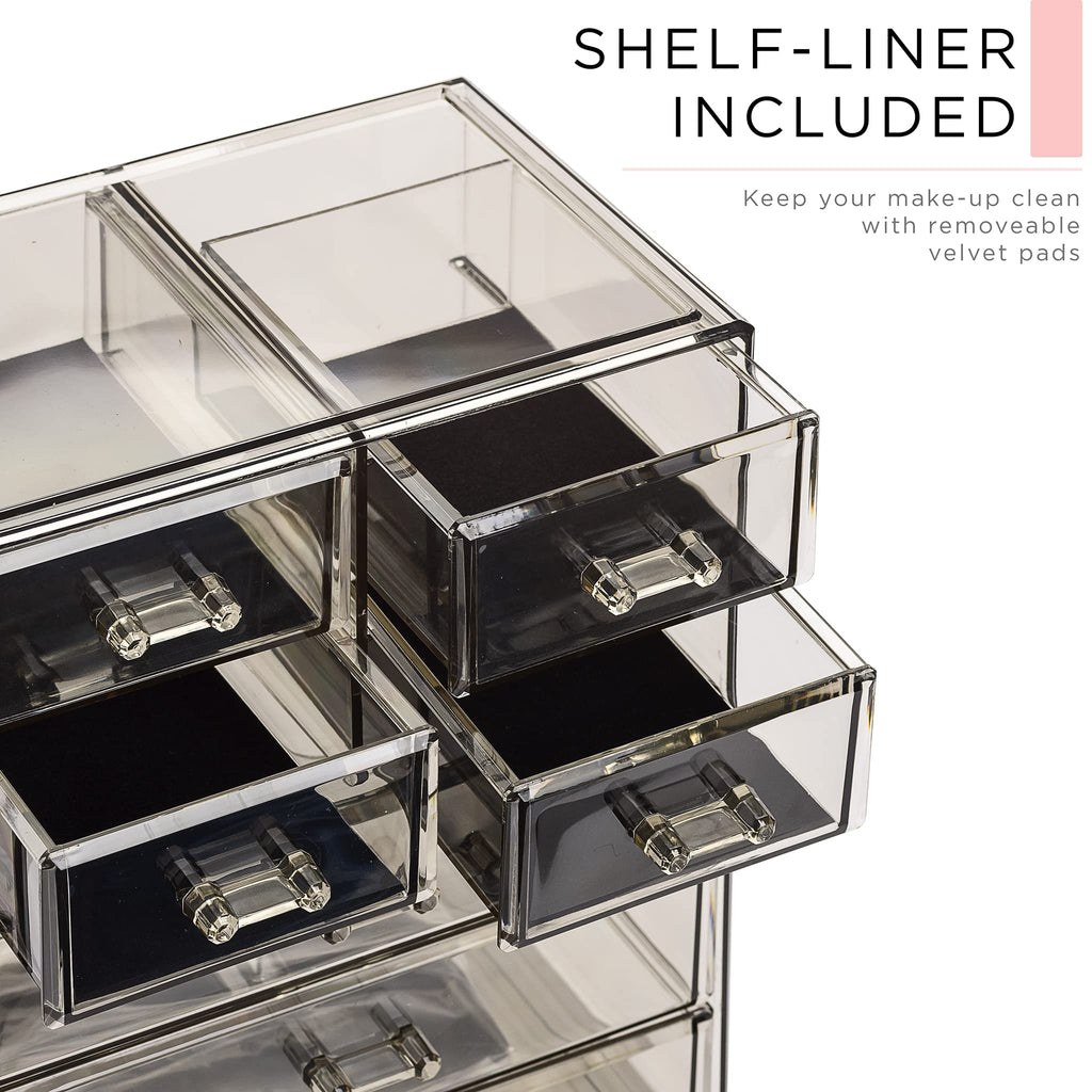 Spacious Acrylic Makeup Jewelry and Cosmetics Storage Case