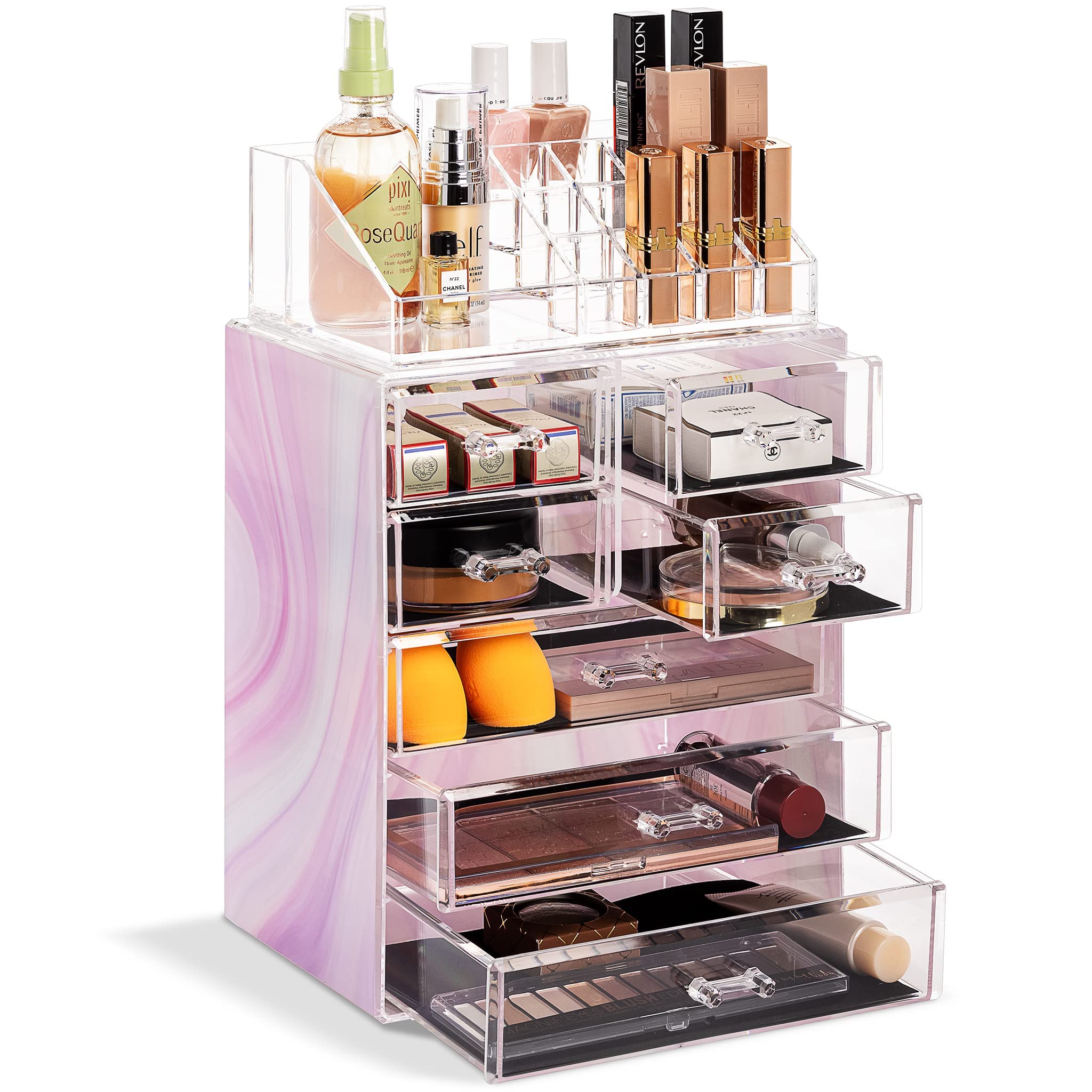 Spacious Acrylic Makeup Jewelry and Cosmetics Storage Case