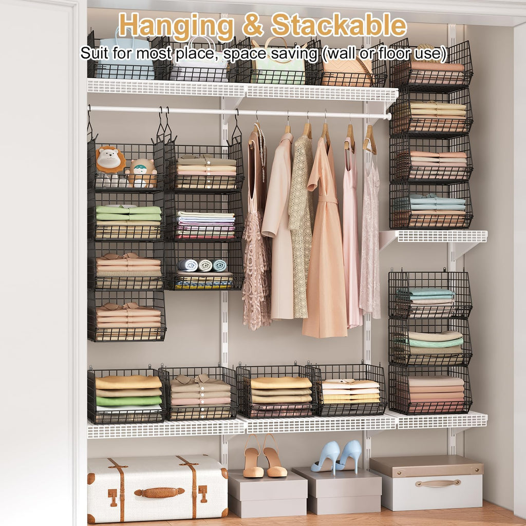 Eight Tier Hanging Closet Organizer with Wire