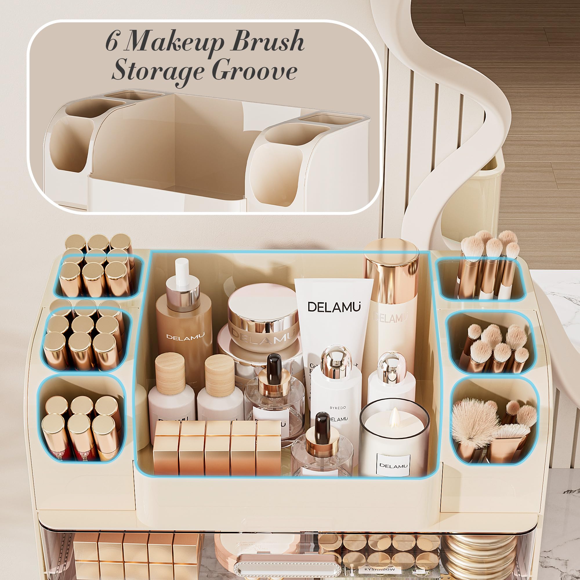 Large Makeup Skincare and Perfume Countertop Organizer