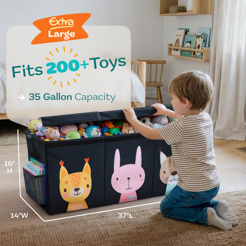 Extra Large Collapsible Toy Storage Box with Lid