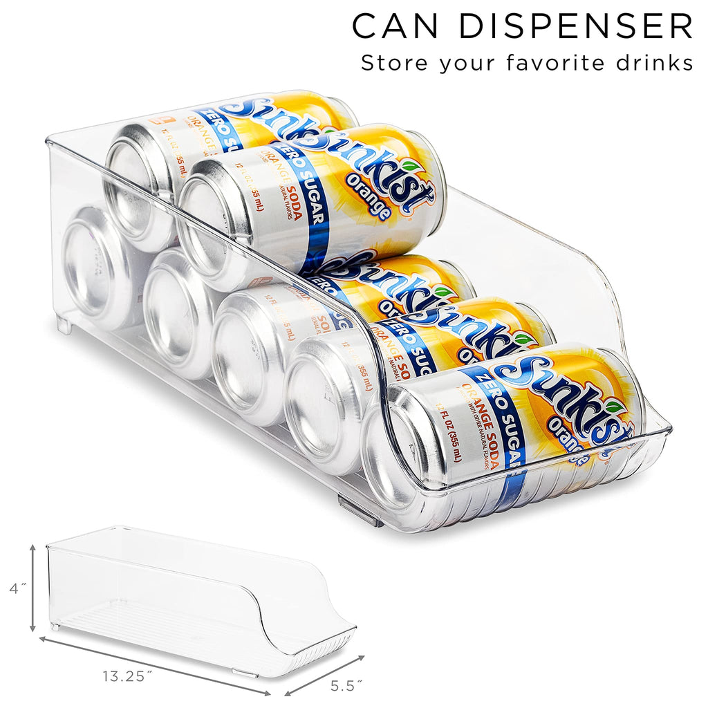 Clear Refrigerator Organizer Bins for Food and Household Storage