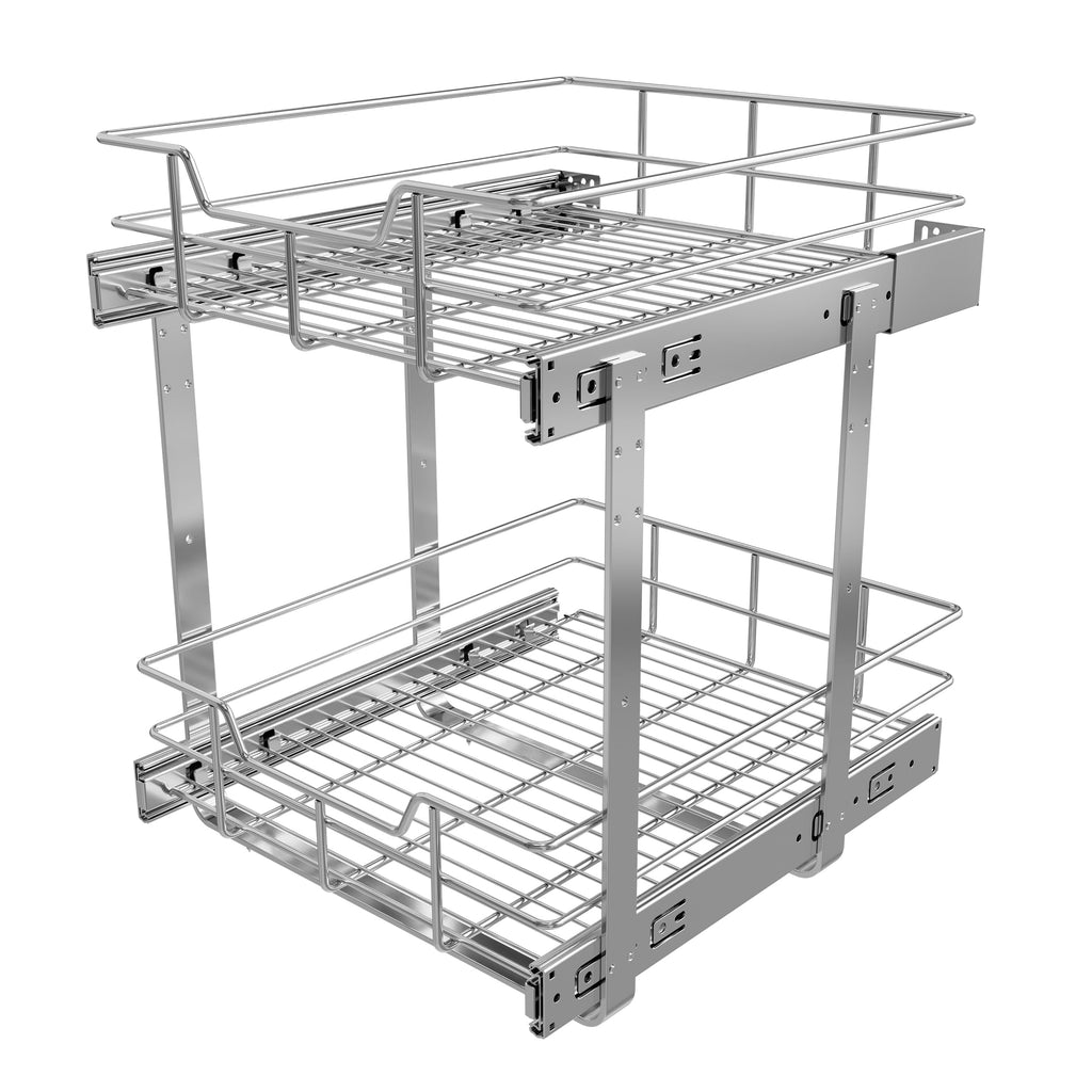 Heavy Duty Pull Out Cabinet Organizer with Chrome Plated Slide Out Drawer