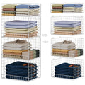 Four Tier Stackable Closet Storage Shelves