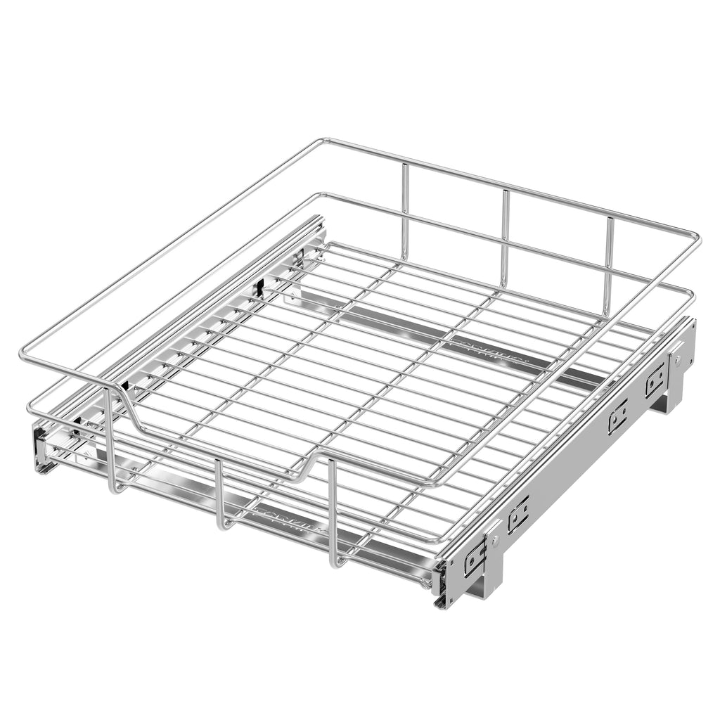 Heavy Duty Pull Out Cabinet Organizer with Chrome Plated Slide Out Drawer