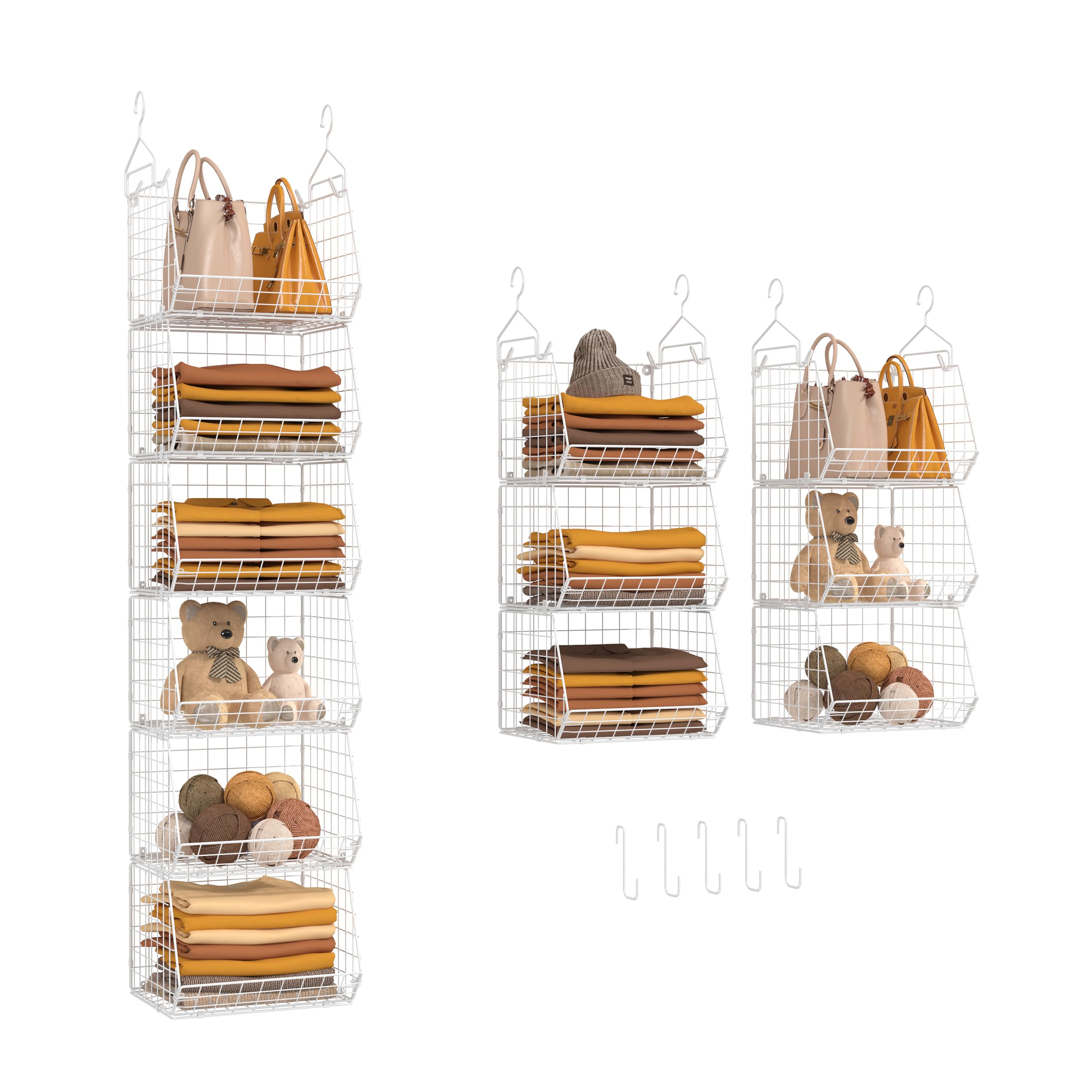 Eight Tier Hanging Closet Organizer with Wire