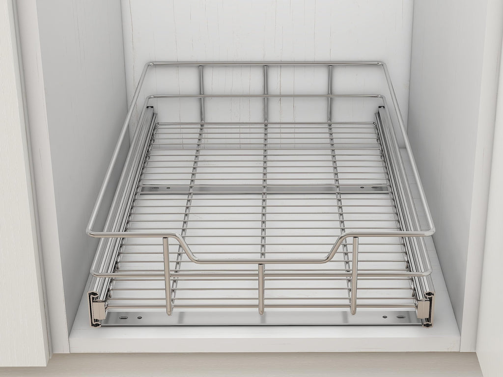 Heavy Duty Pull Out Cabinet Organizer with Chrome Plated Slide Out Drawer