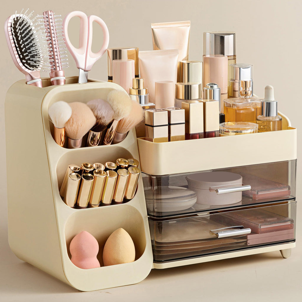 Vanity Makeup Organizer with Brush Holder