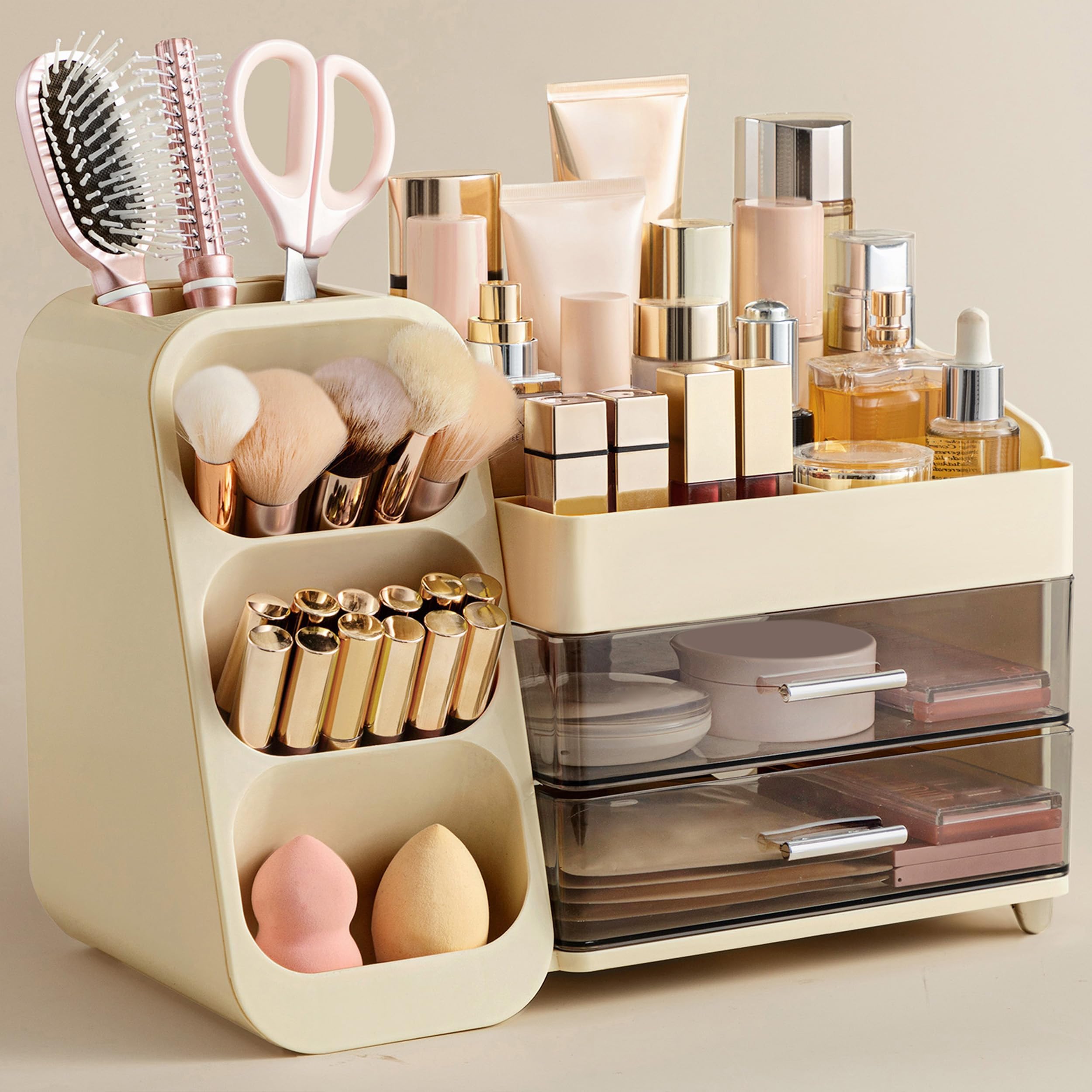 Vanity Makeup Organizer with Brush Holder