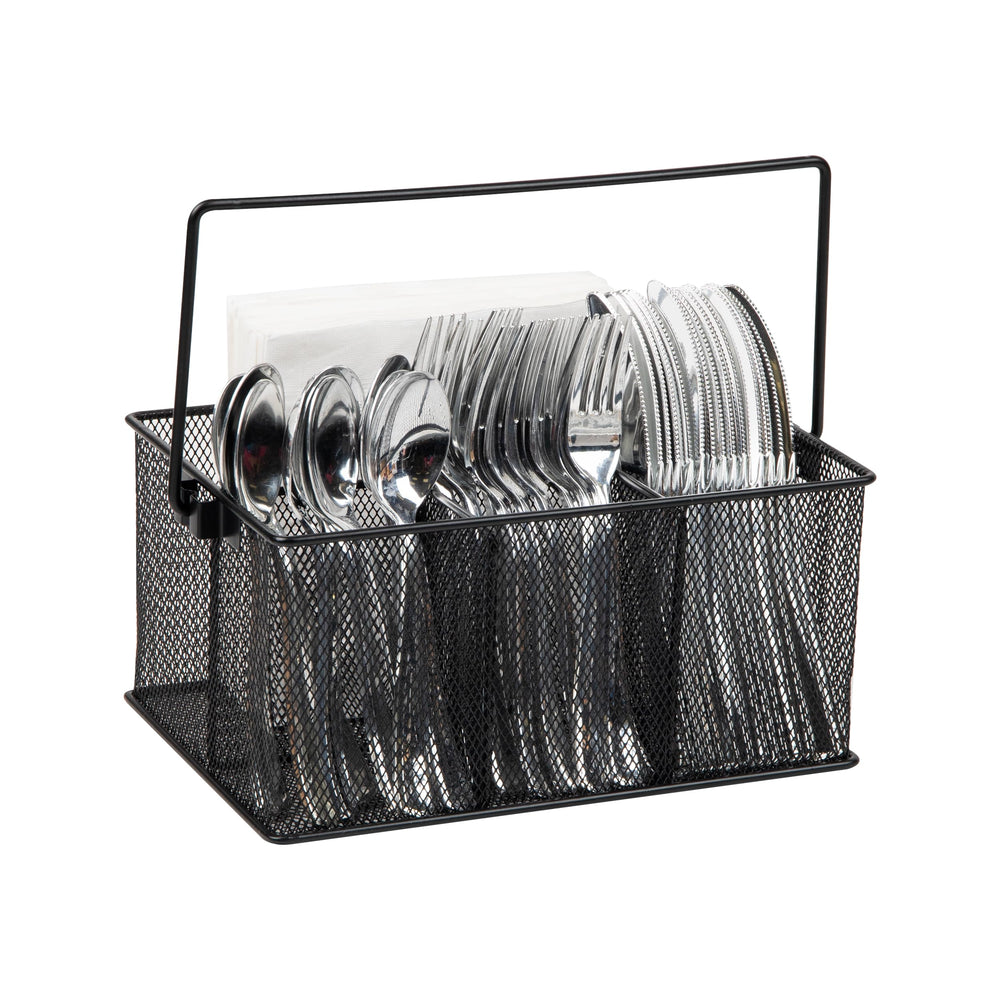 Multipurpose Storage Caddy with Handle for Desk and Cutlery