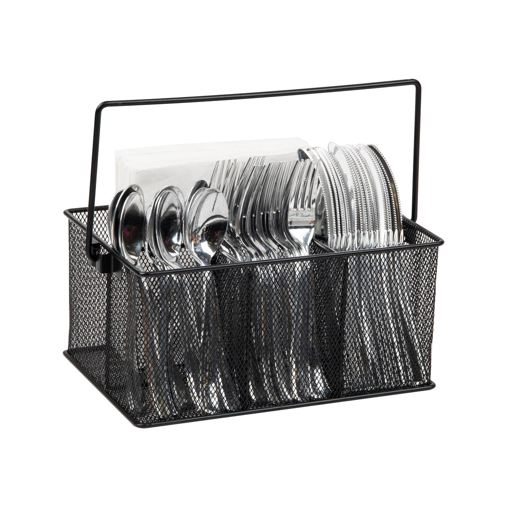 Multipurpose Storage Caddy with Handle for Desk and Cutlery