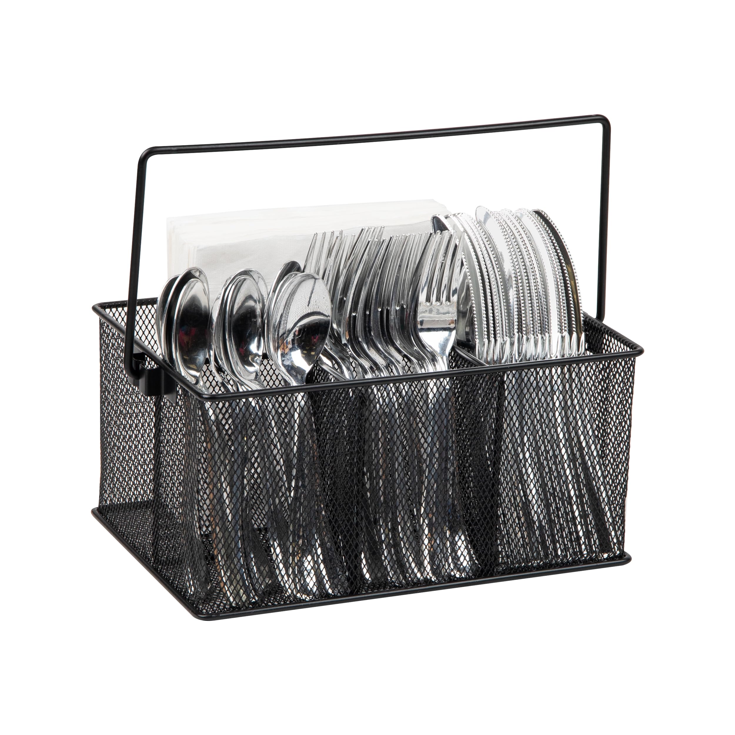 Multipurpose Storage Caddy with Handle for Desk and Cutlery