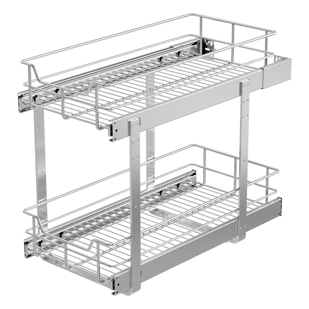 Heavy Duty Pull Out Cabinet Organizer with Chrome Plated Slide Out Drawer