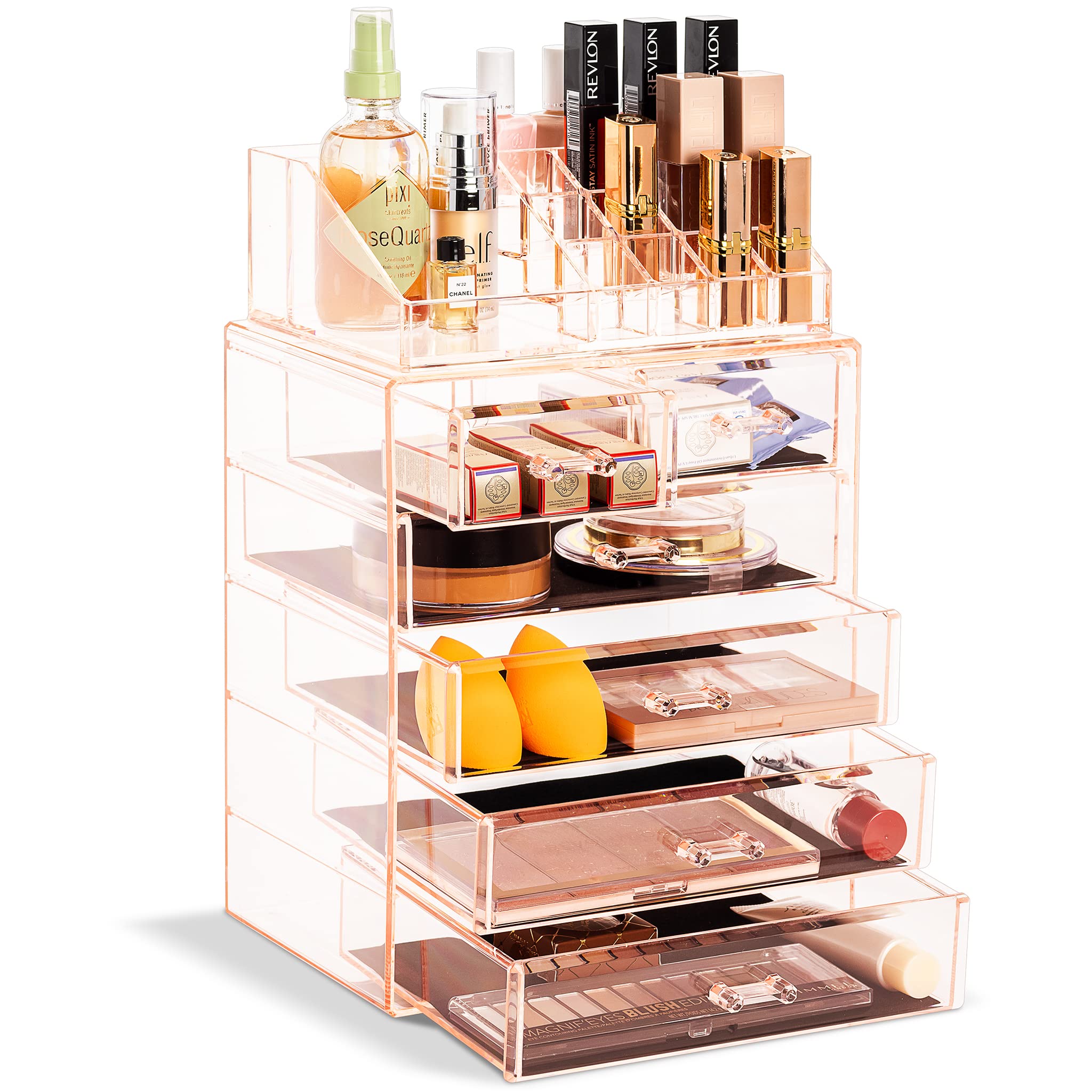 Spacious Acrylic Makeup Jewelry and Cosmetics Storage Case