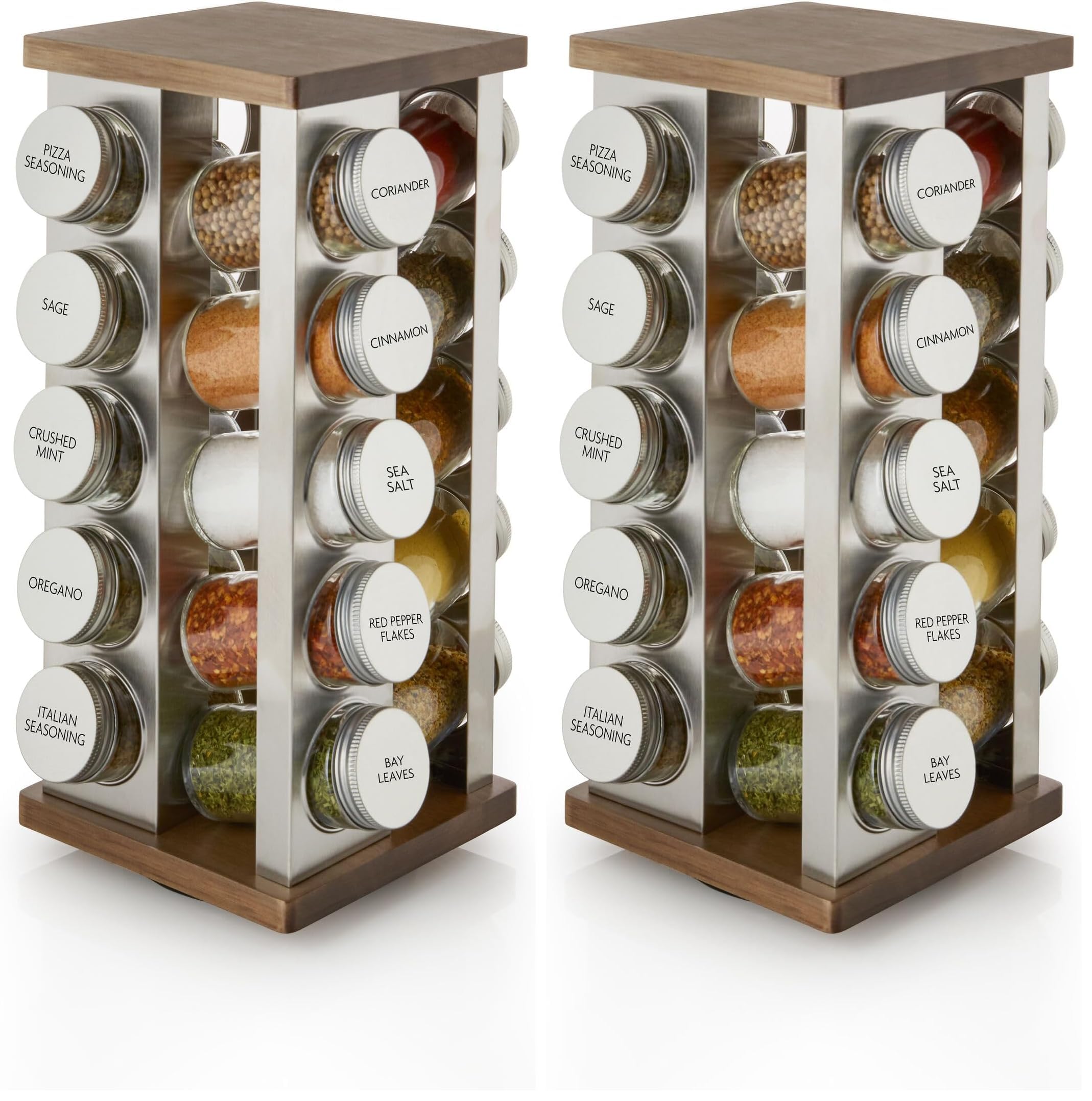 20 Jar Revolving Countertop Spice Rack Organizer