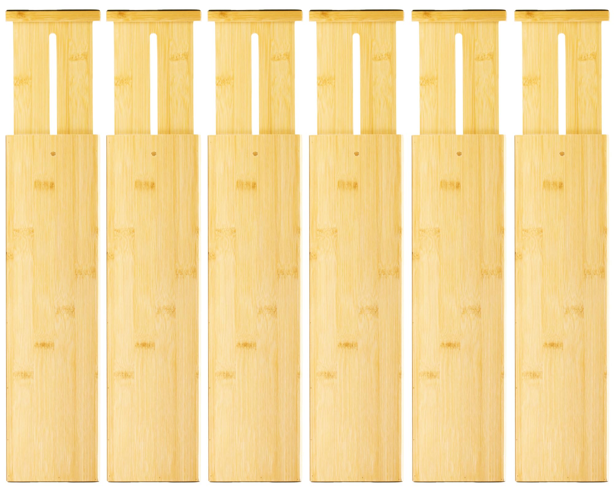 Expandable Bamboo Drawer Dividers for Kitchen Bathroom and Office