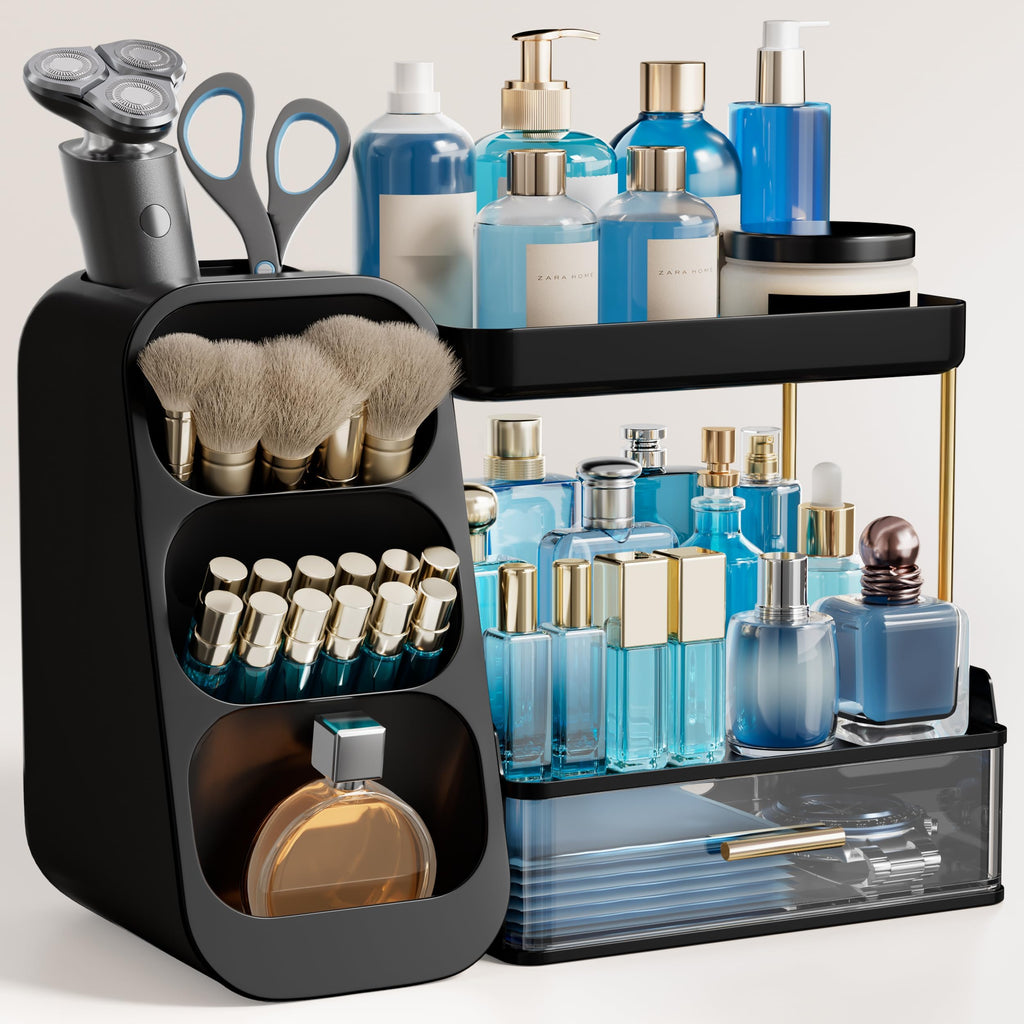 Vanity Makeup Organizer with Brush Holder