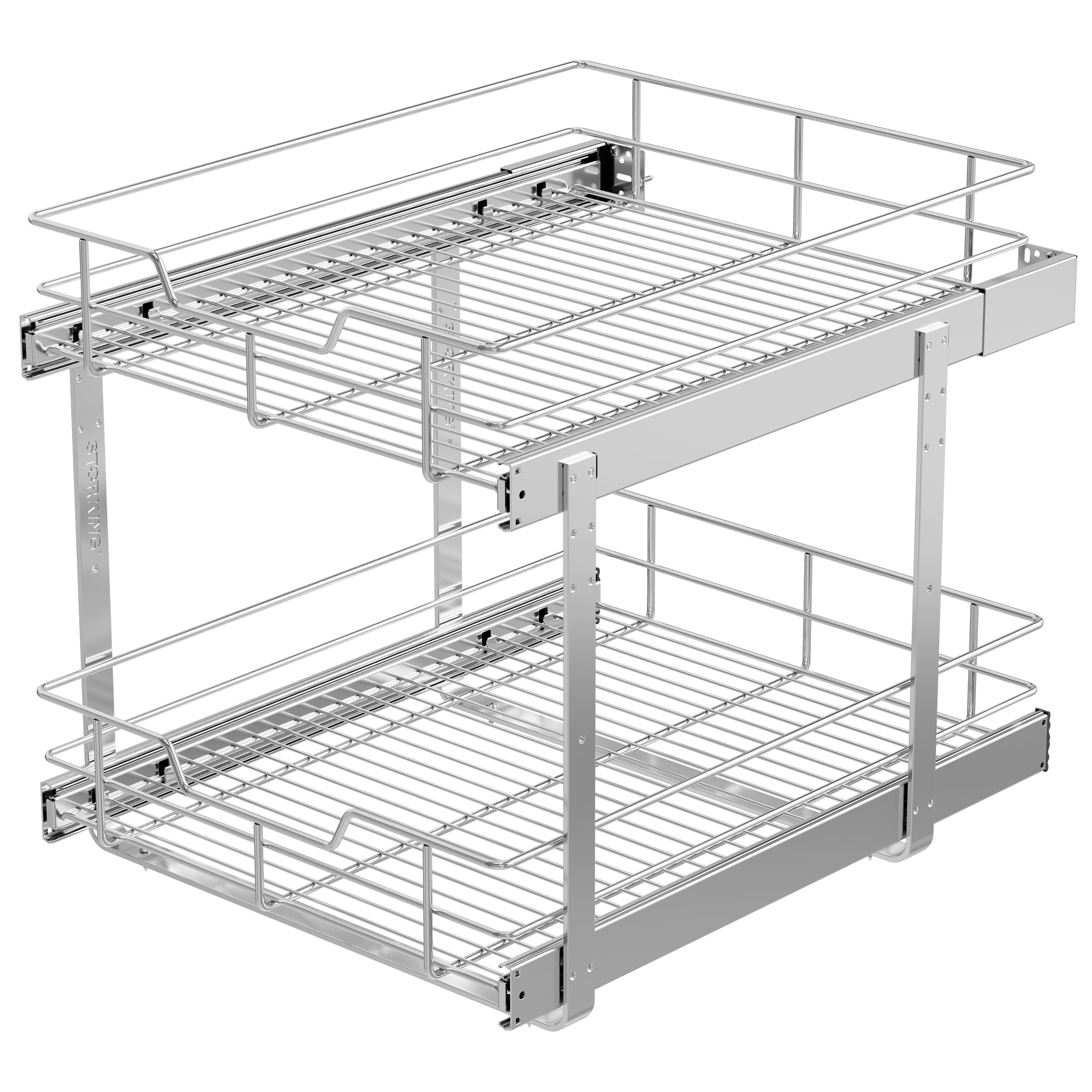 Heavy Duty Pull Out Cabinet Organizer with Chrome Plated Slide Out Drawer