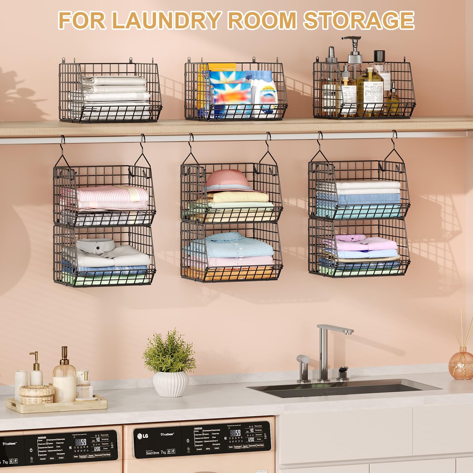 Eight Tier Hanging Closet Organizer with Wire