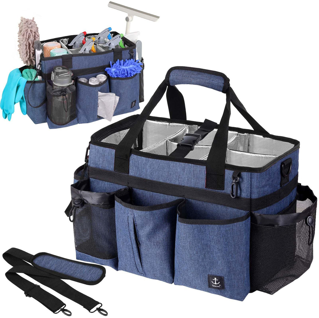 Large Wearable Cleaning Caddy Bag with Detachable Divider and Straps